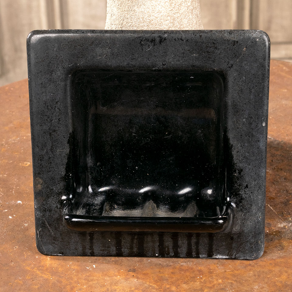 Recessed Black Porcelain Soap Holder
