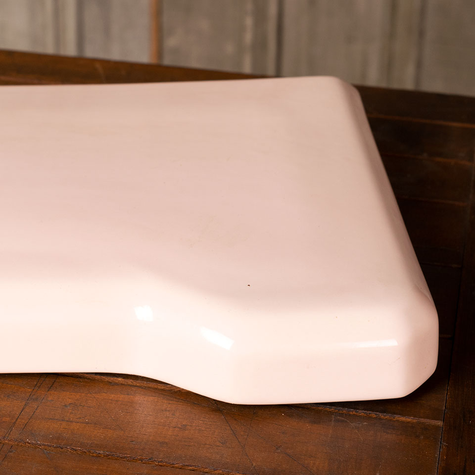 Vintage Pink Porcelain Toilet Tank Lid