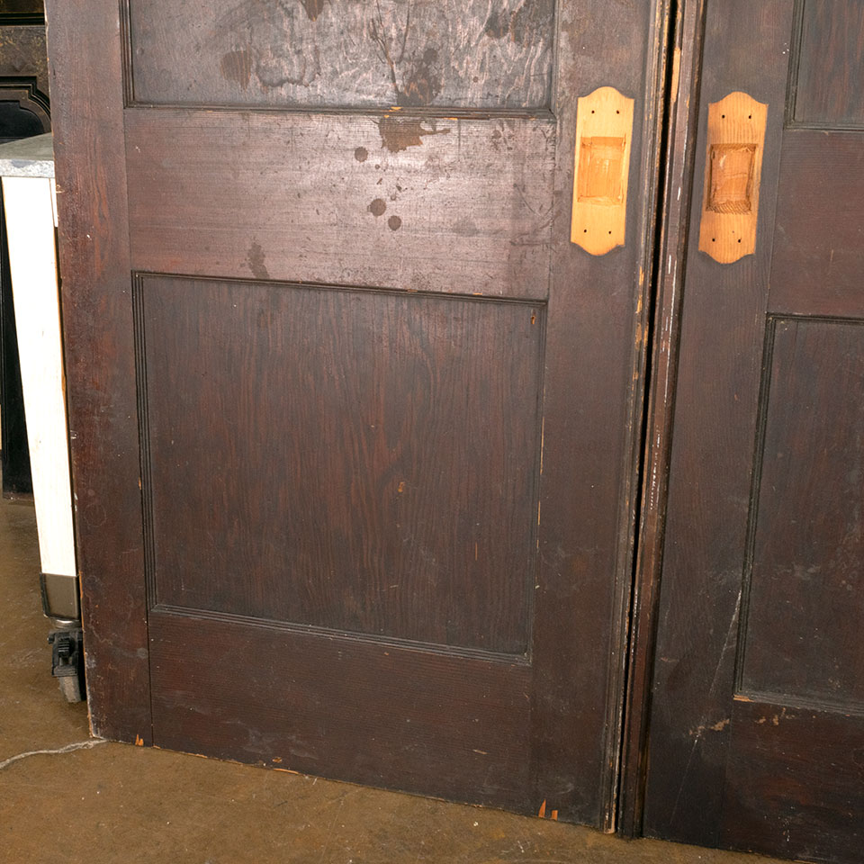 62x80 Salvaged 2 Panel Pine Pocket Doors
