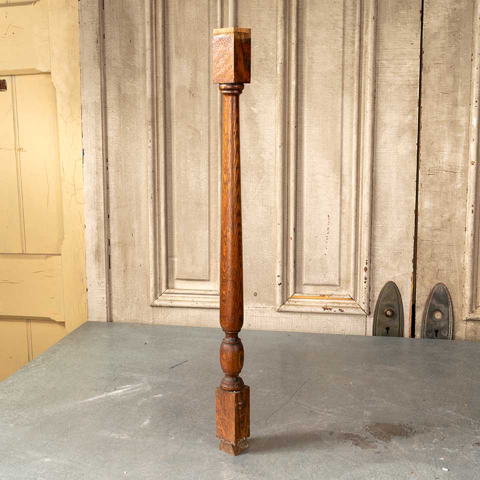 Antique Salvaged Oak Staircase Baluster