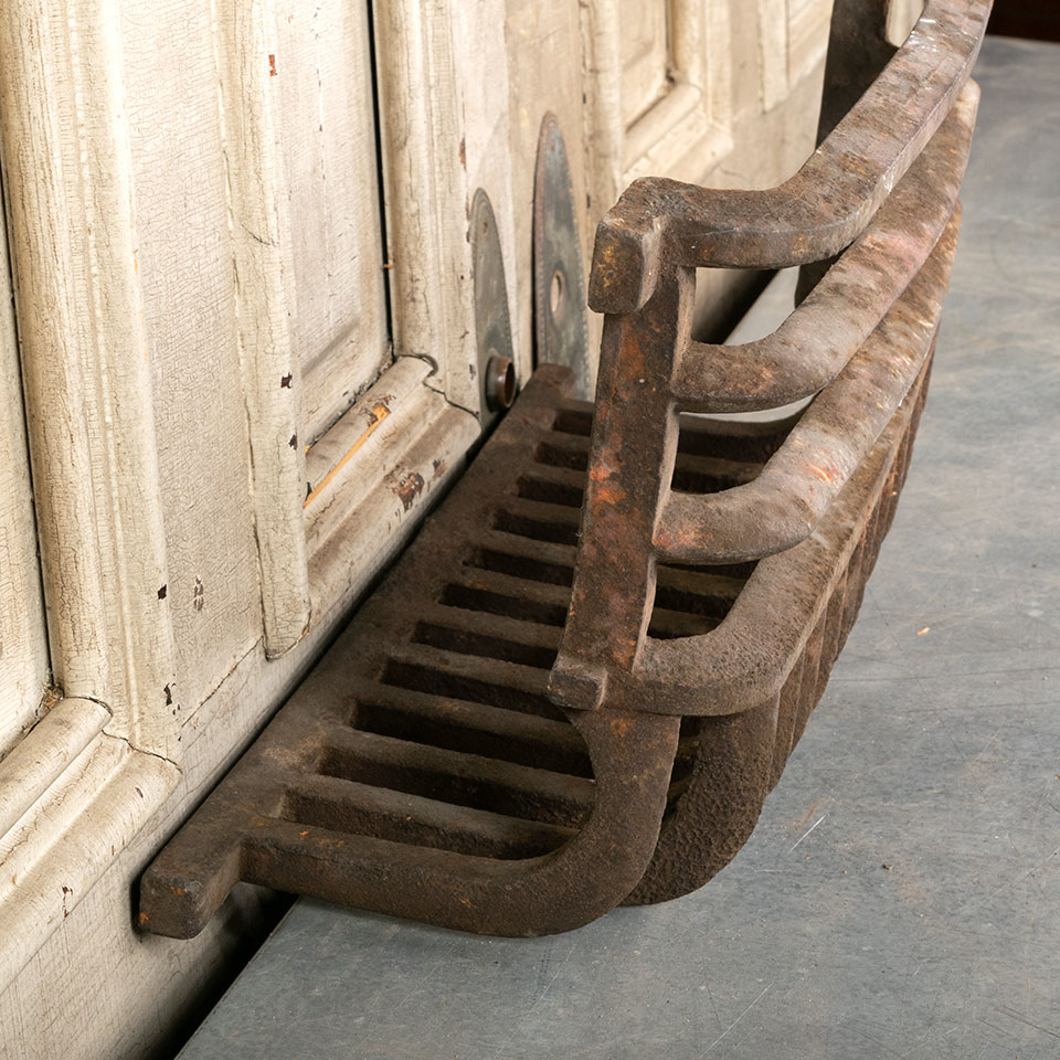 Salvaged Cast Iron Fireplace Coal Basket