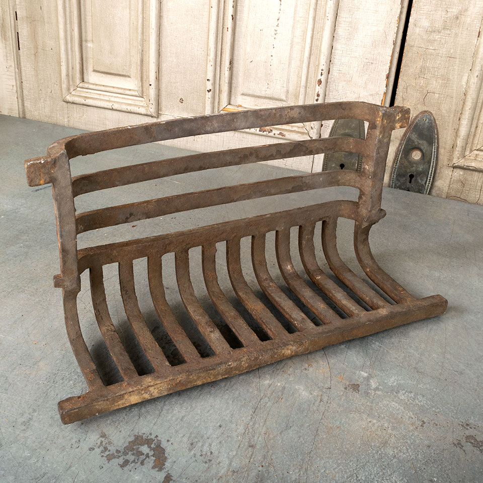 Salvaged Cast Iron Fireplace Coal Basket