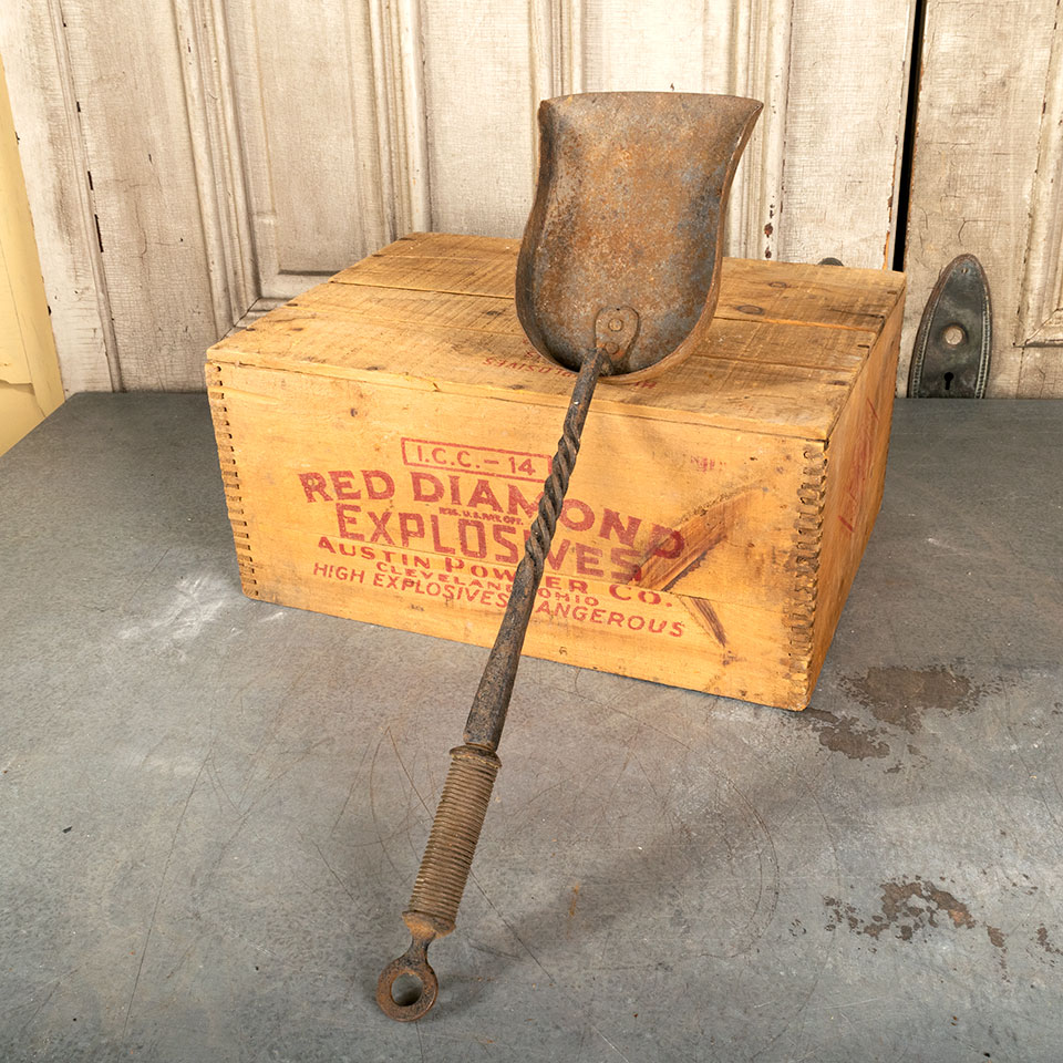 Antique Wrought Iron Fireplace Ash Shovel