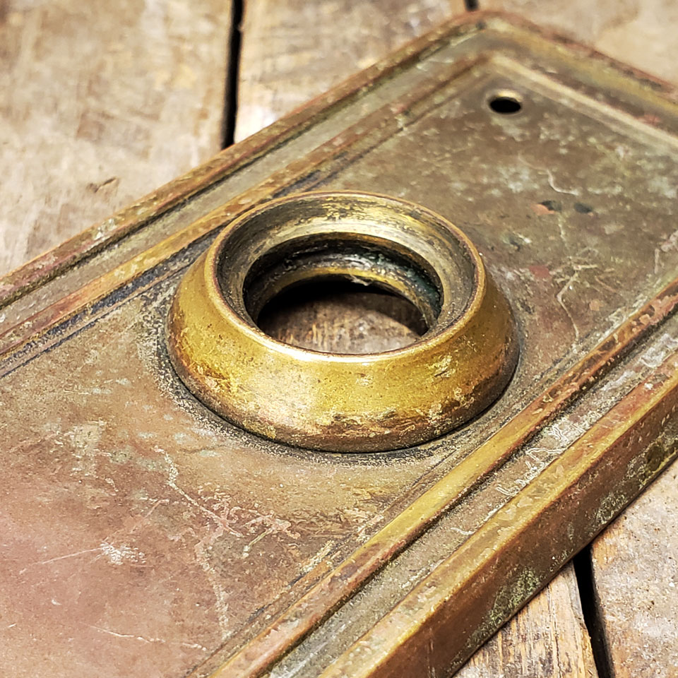 Antique Brass Thumb Turn Door Backplate