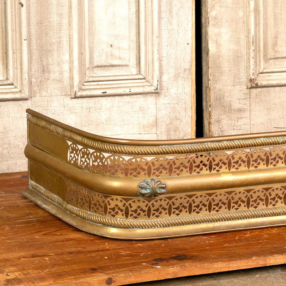 Antique Brass Fireplace Fender