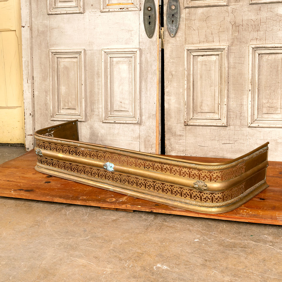Antique Brass Fireplace Fender