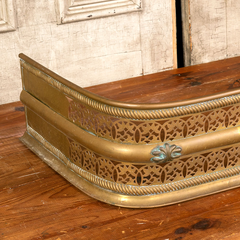 Antique Brass Fireplace Fender