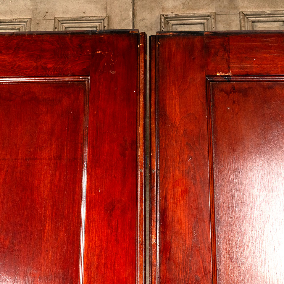 62x80 Salvaged Antique 2 Panel Pocket Doors