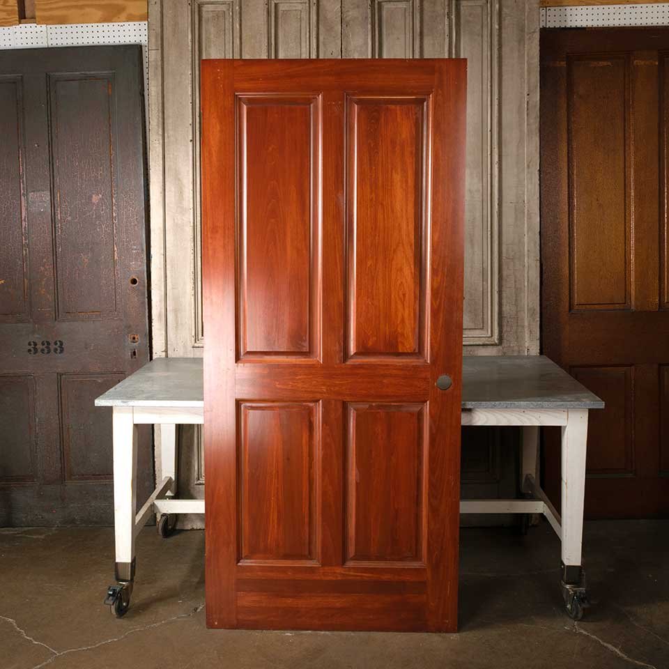 36x80 Salvaged 4 Panel Wood Interior Door image 1