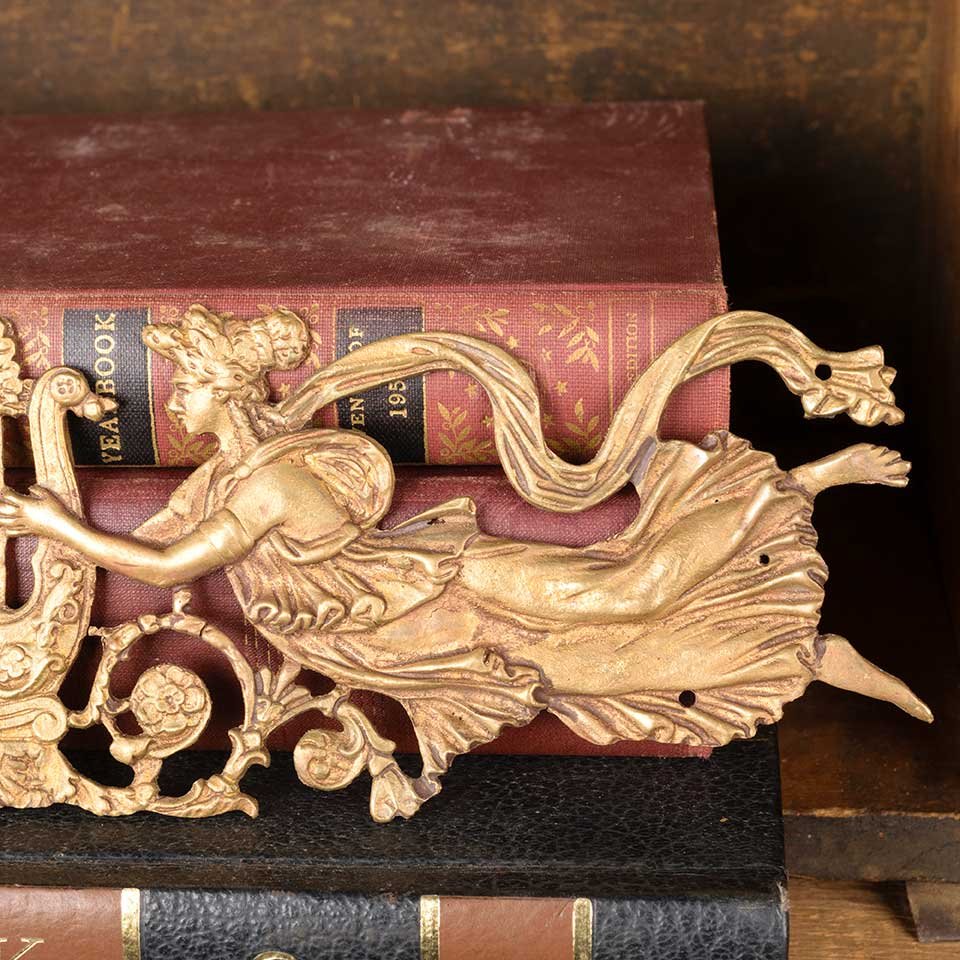 Antique Brass Figural Furniture Appliqué image 3