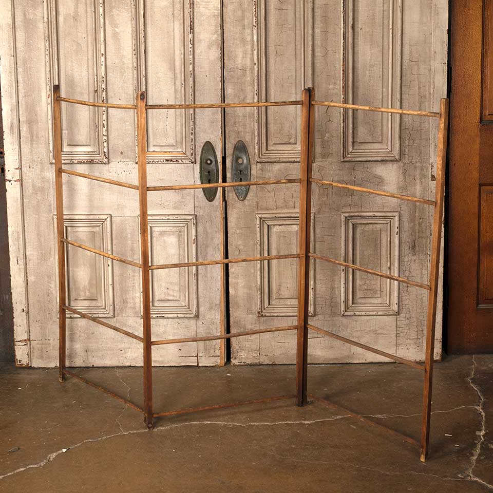 Antique Wood Trifold Ladder Drying Rack