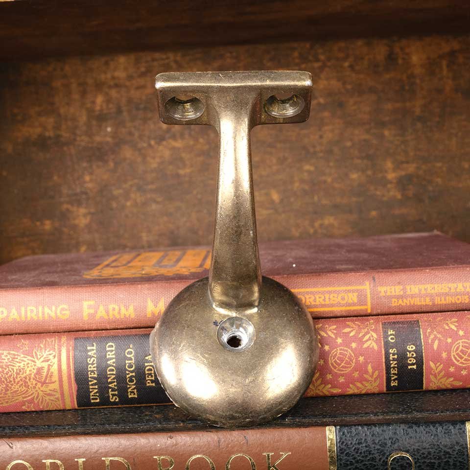 Salvaged Brass Staircase Handrail Bracket image 4