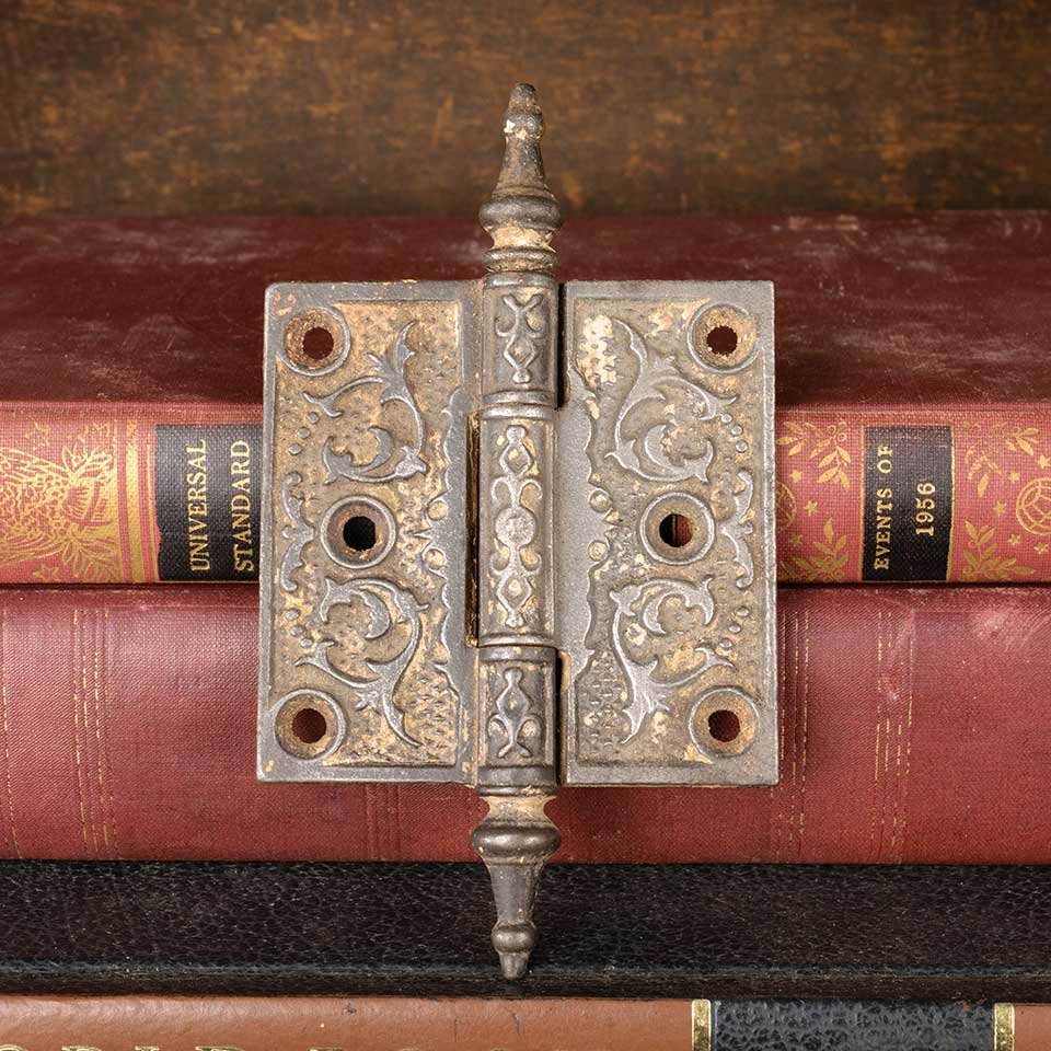3x3 Antique Cast Iron Steeple Door Hinge image 2