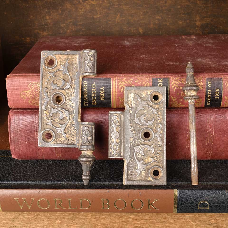 3x3 Antique Cast Iron Steeple Door Hinge image 5
