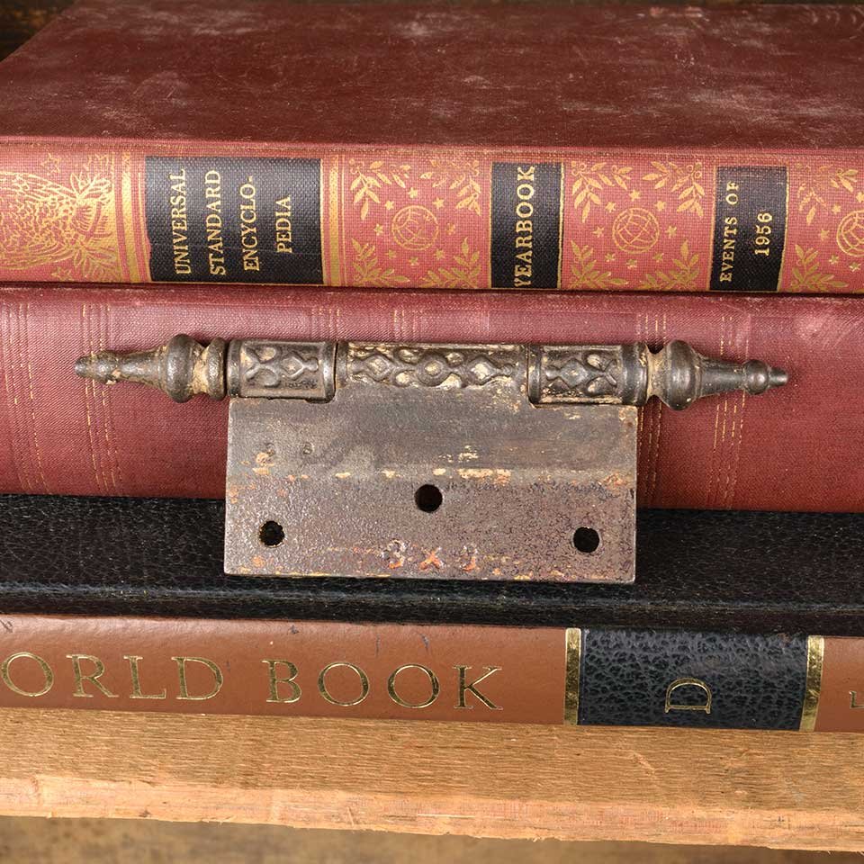 3x3 Antique Cast Iron Steeple Door Hinge image 6