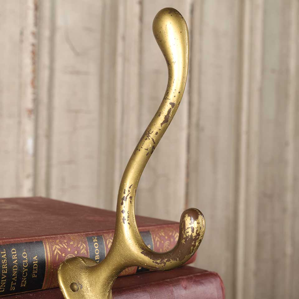 Antique Cast Iron Triple Coat & Hat Hook image 2