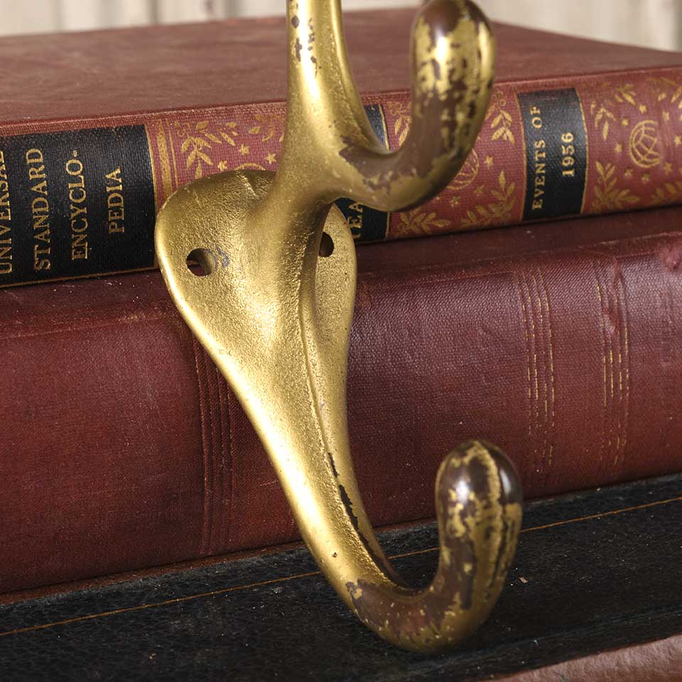 Antique Cast Iron Triple Coat & Hat Hook image 3