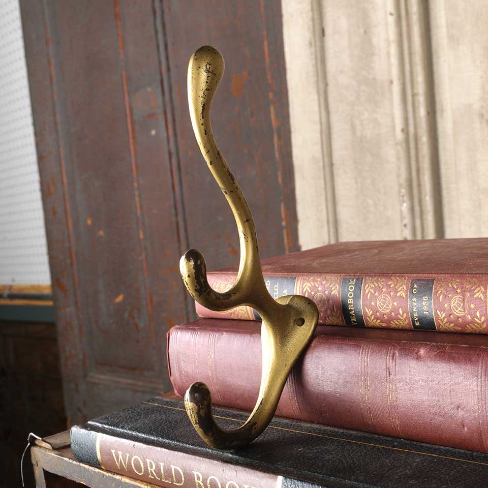 Antique Cast Iron Triple Coat & Hat Hook image 4