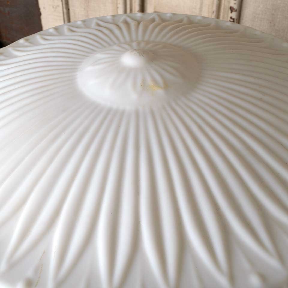 16" Antique Ornate Milk Glass Light Globe image 3