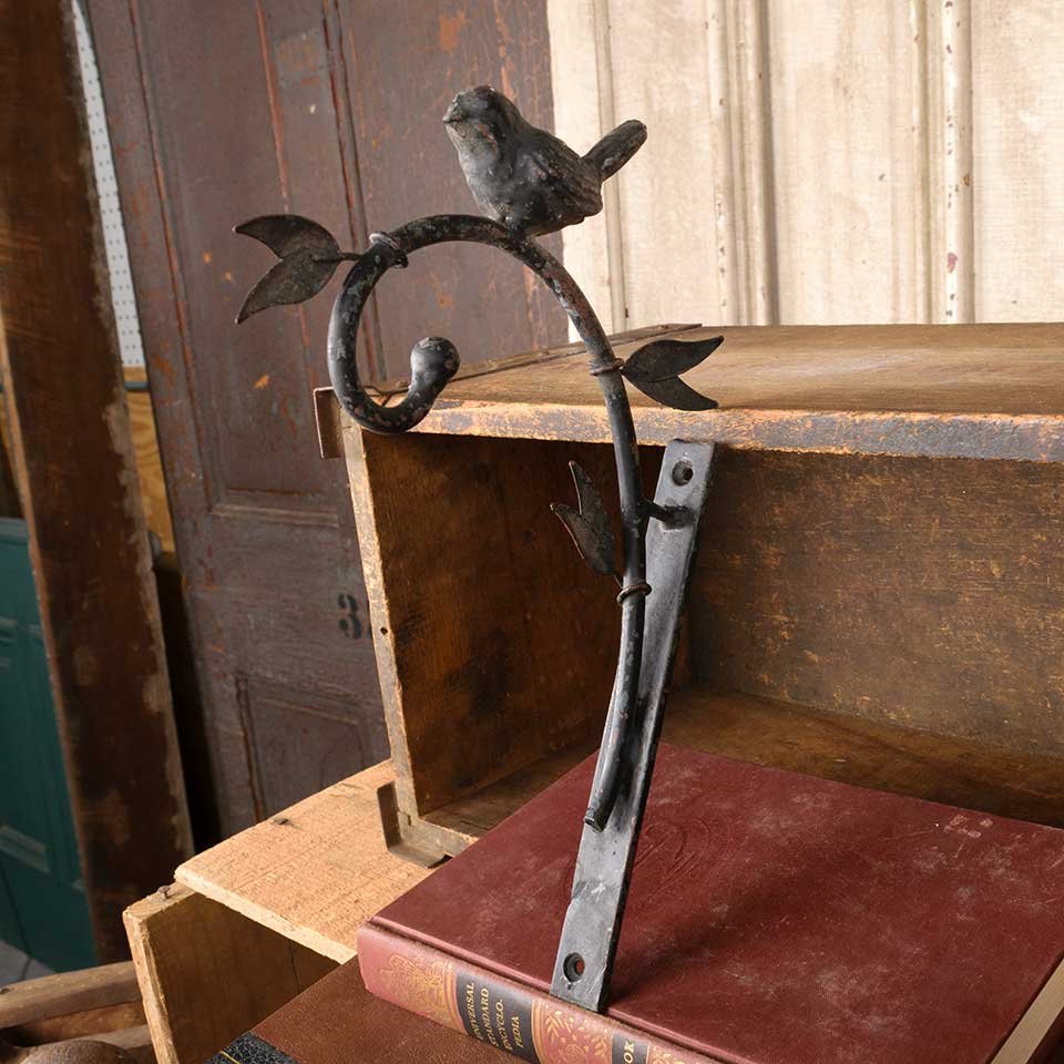 Wrought Iron Wall Mount Bird Plant Hook image 2