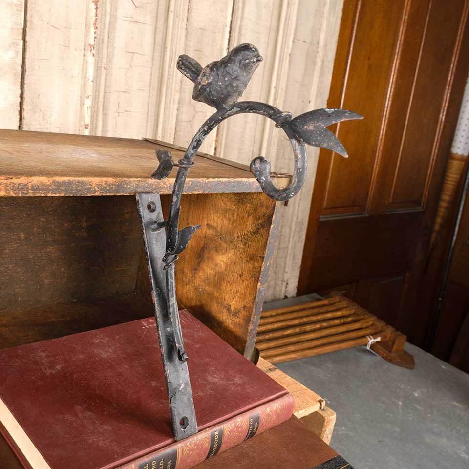 Wrought Iron Wall Mount Bird Plant Hook image 1