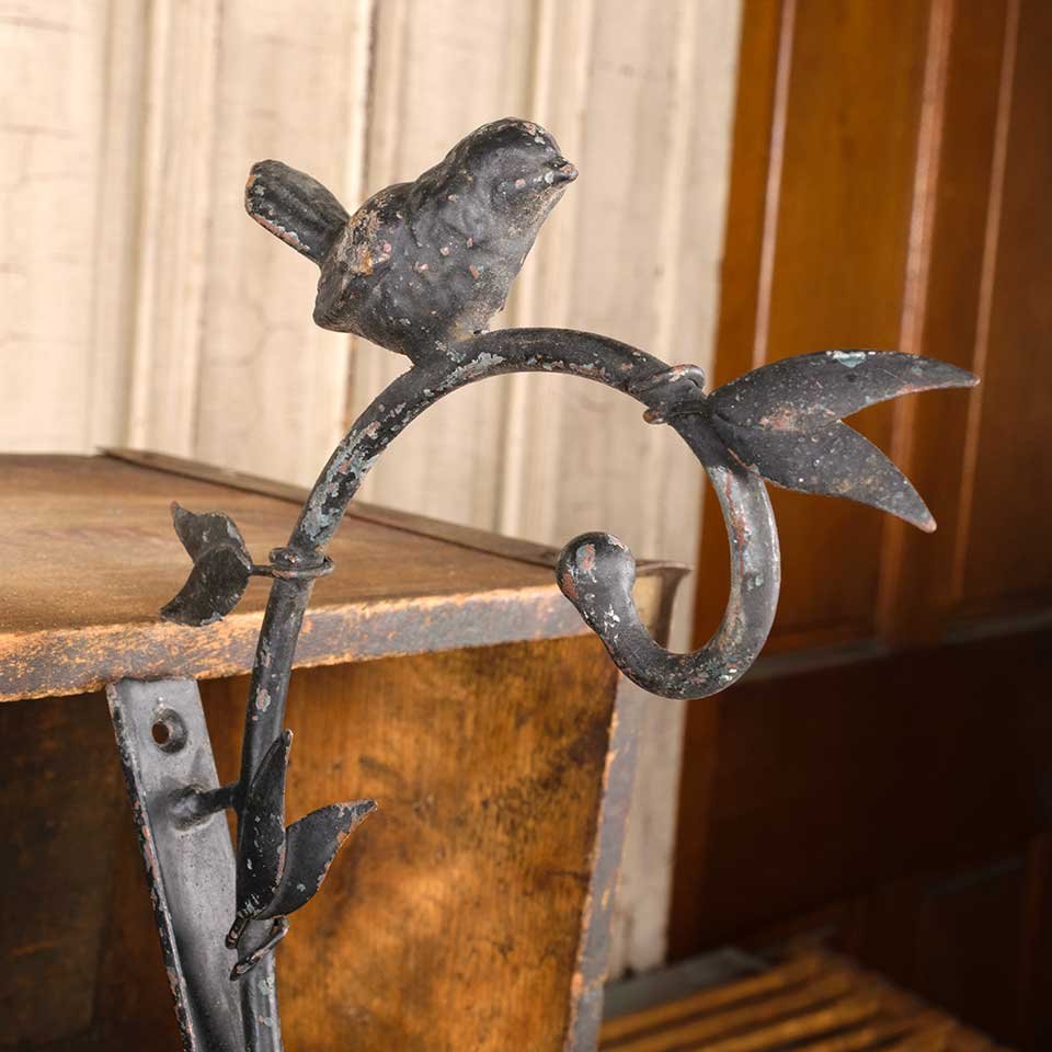 Wrought Iron Wall Mount Bird Plant Hook image 4