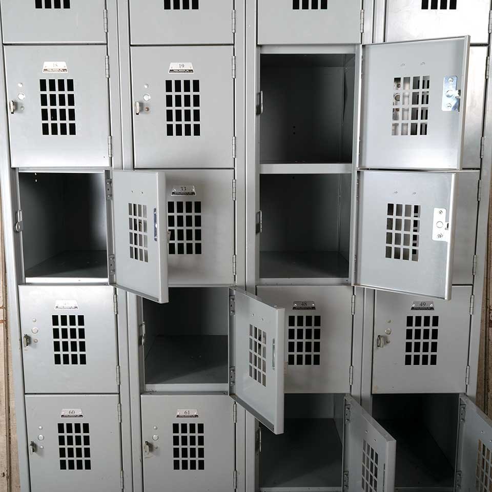 Vintage Metal Gym Locker Room 24 Lockers image 4