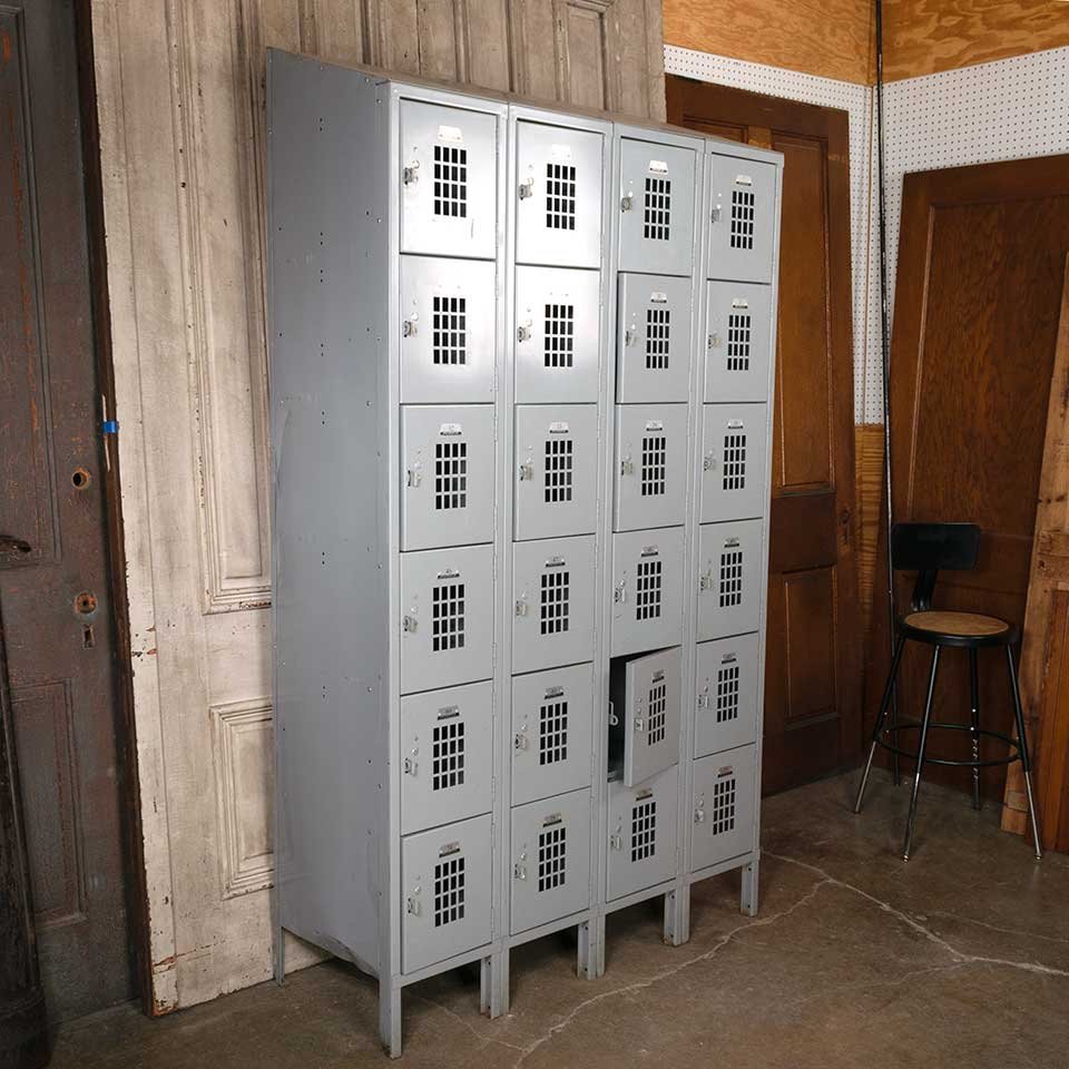 Vintage Metal Gym Locker Room 24 Lockers image 5