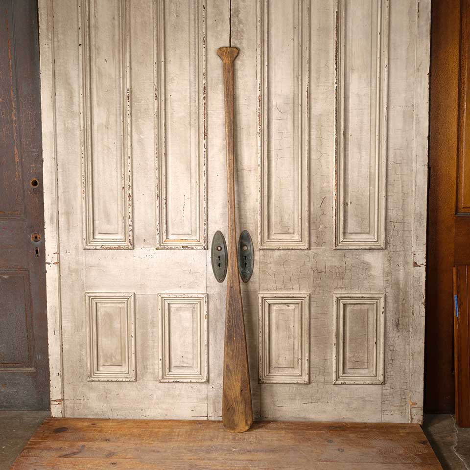 71" Antique Long Oak Wood Boat Oar image 6