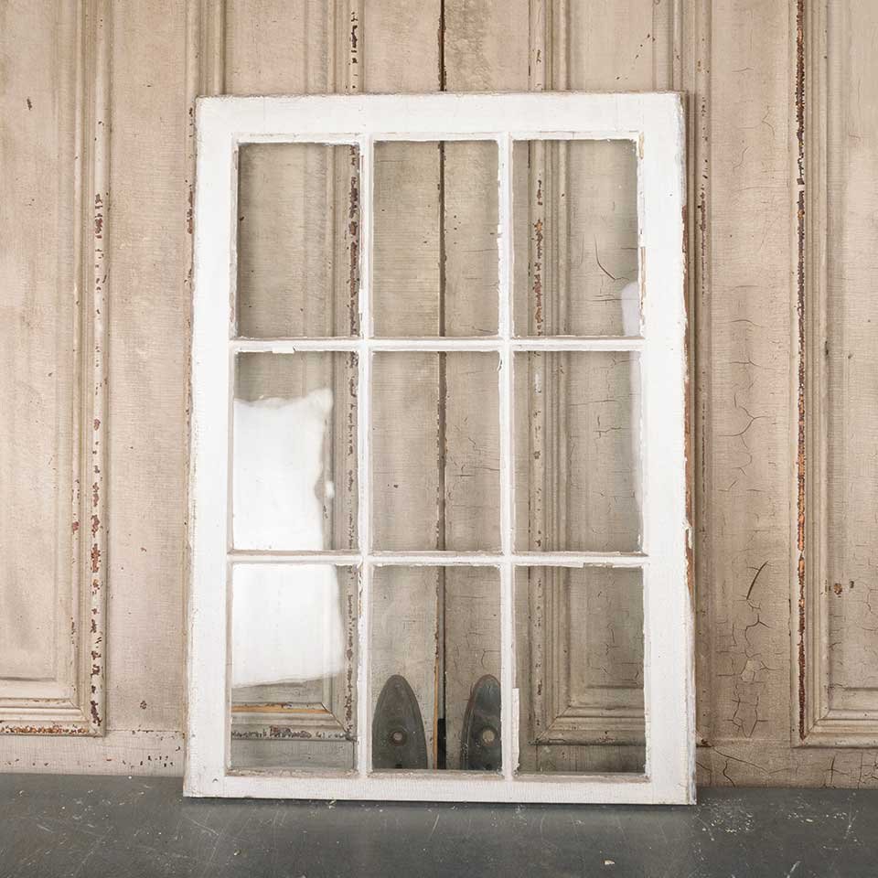27x38 Antique Divided 9 Lite Wood Window image 5
