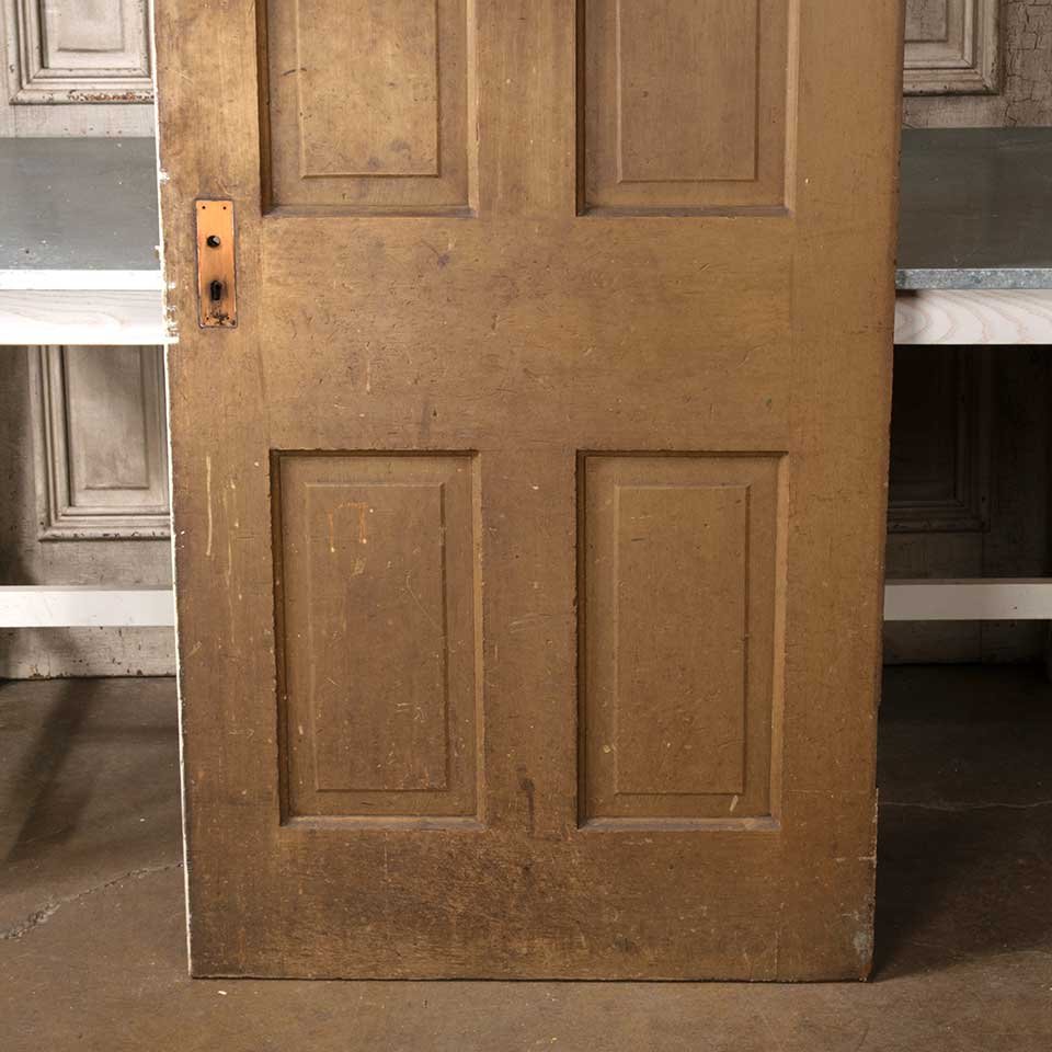 32x80 Antique 4 Panel Wood Interior Door image 6