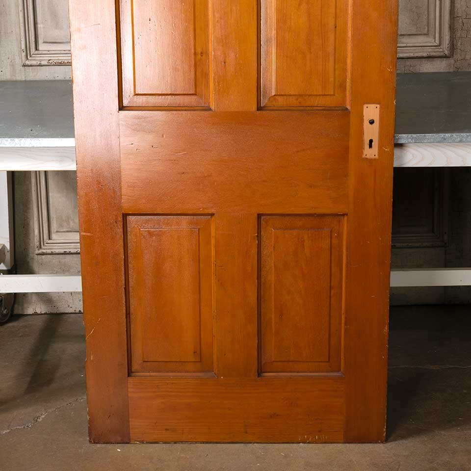 32x80 Antique 4 Panel Wood Interior Door image 3