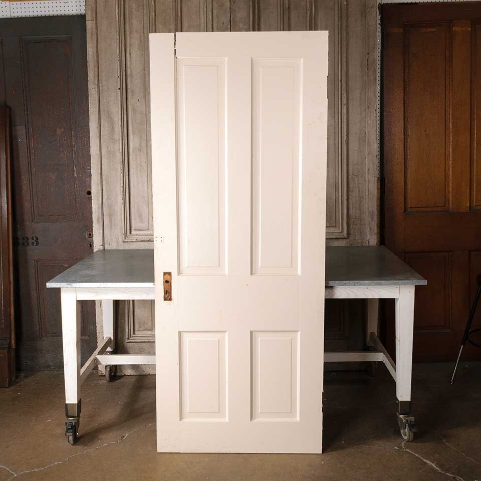 32x79 Antique 4 Panel Wood Interior Door image 5