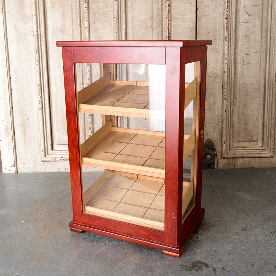 Wood Cigar Humidor Counter Display Cabinet image 7