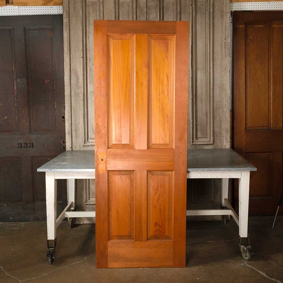30x80 Salvaged 4 Panel Wood Interior Door image 4