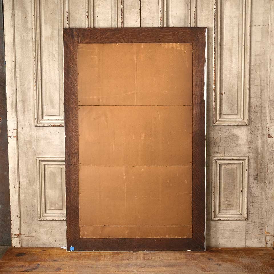 38x60 Antique Oak Framed Beveled Mirror image 7