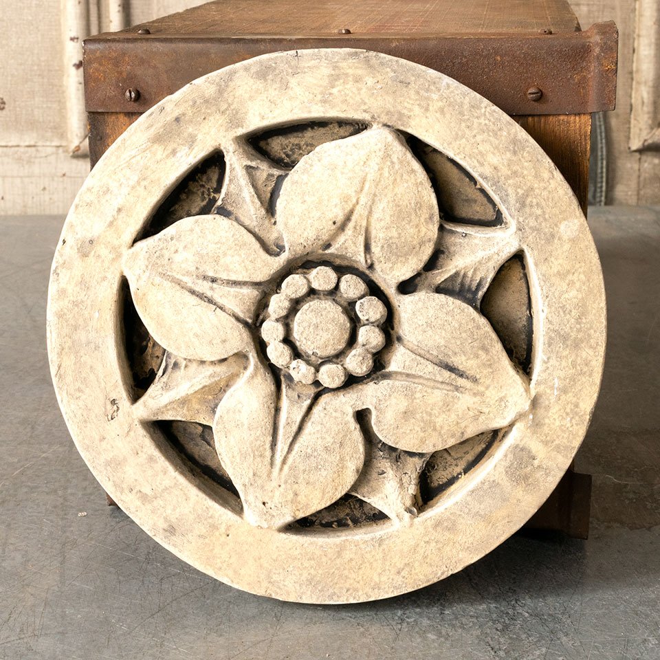 Cast Plaster Rosette Rose Medallion image 1