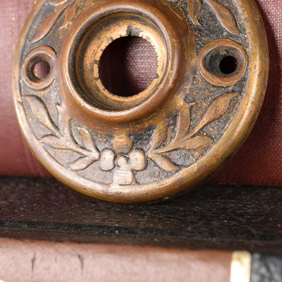 Antique Ornate Brass Doorknob Rosette image 4