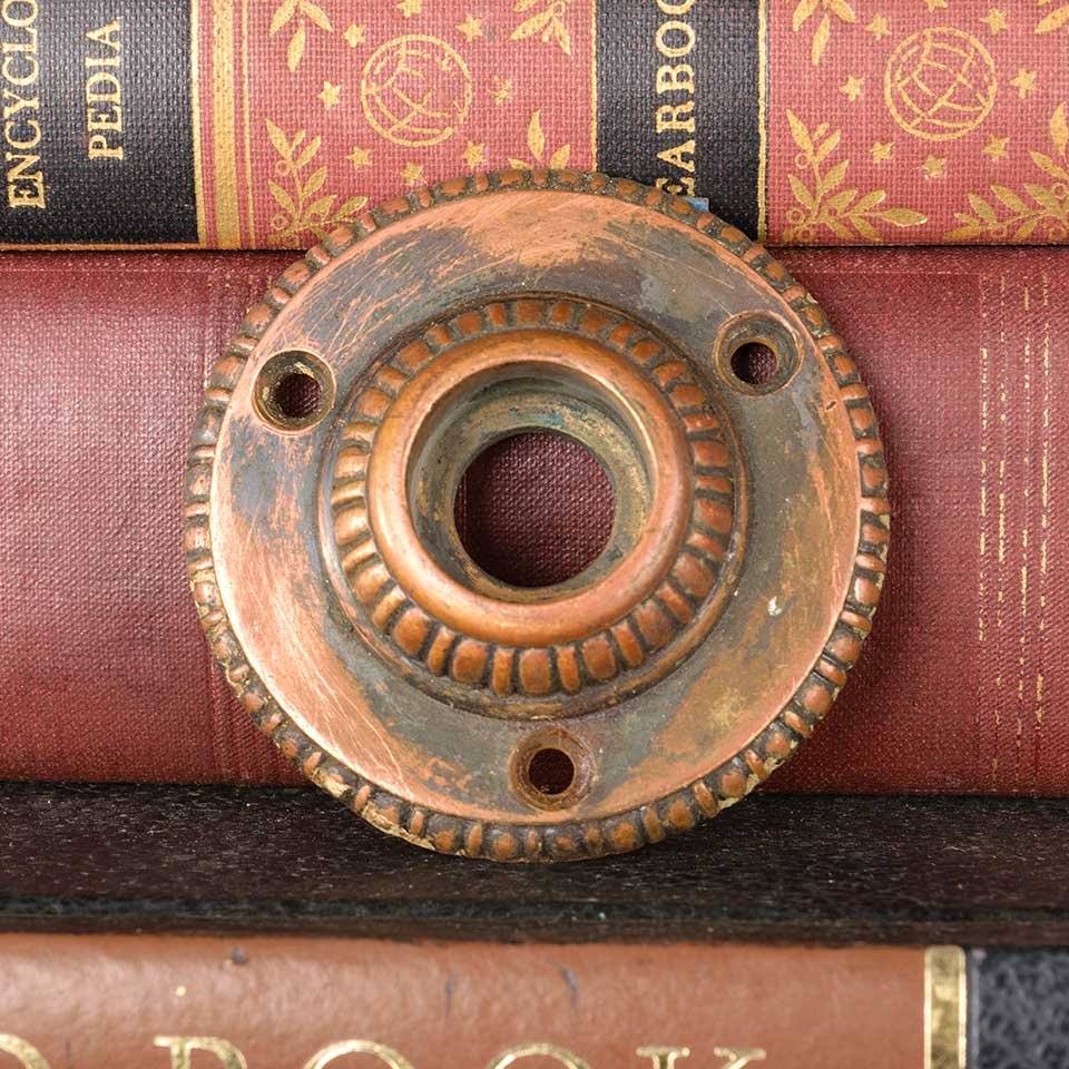 Antique Cast Bronze Doorknob Rosette image 2