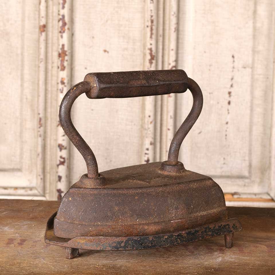 Antique Cast Iron Sad Flat Iron & Trivet Stand image 5