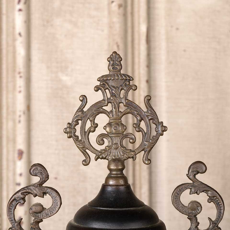 Ornate Antique Cast Iron Parlor Stove Topper image 2