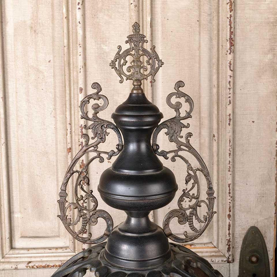 Ornate Antique Cast Iron Parlor Stove Topper image 3