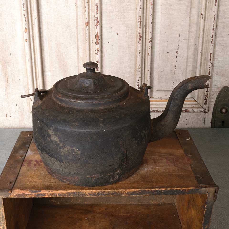 Antique Cast Iron Stove Kettle image 6