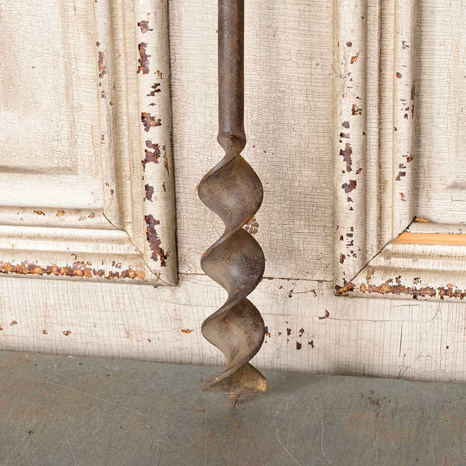Antique Iron & Wood Hand Auger image 2