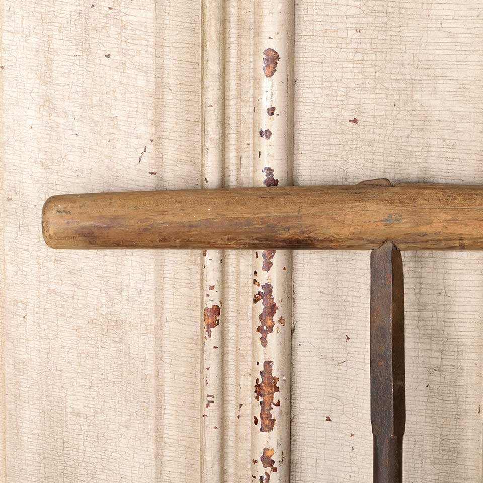Antique Iron & Wood Hand Auger image 3