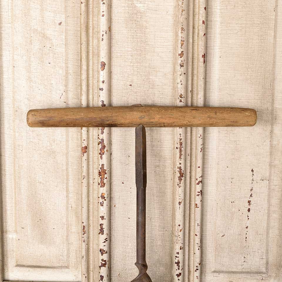 Antique Iron & Wood Hand Auger image 4