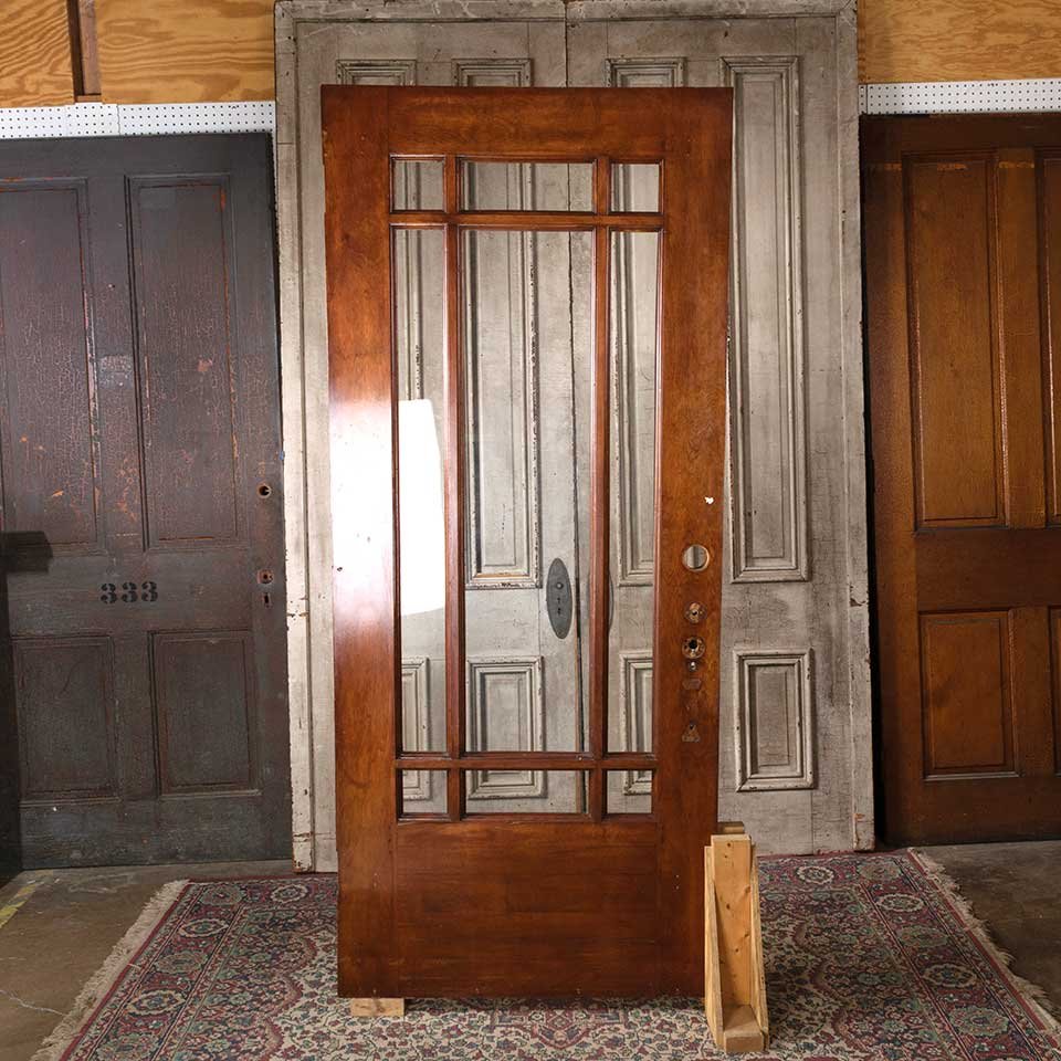 35x83 Antique Arts & Crafts 9 Lite Entry Door image 1