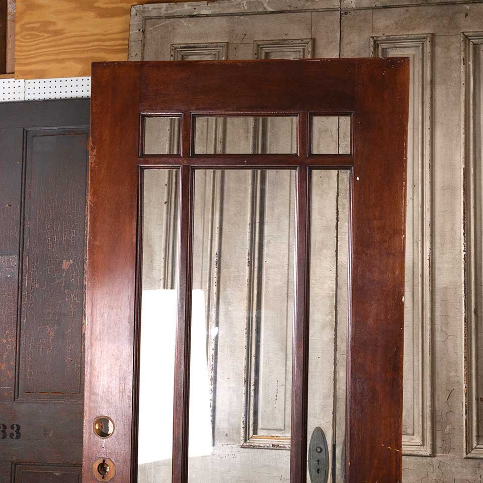 35x83 Antique Arts & Crafts 9 Lite Entry Door image 5