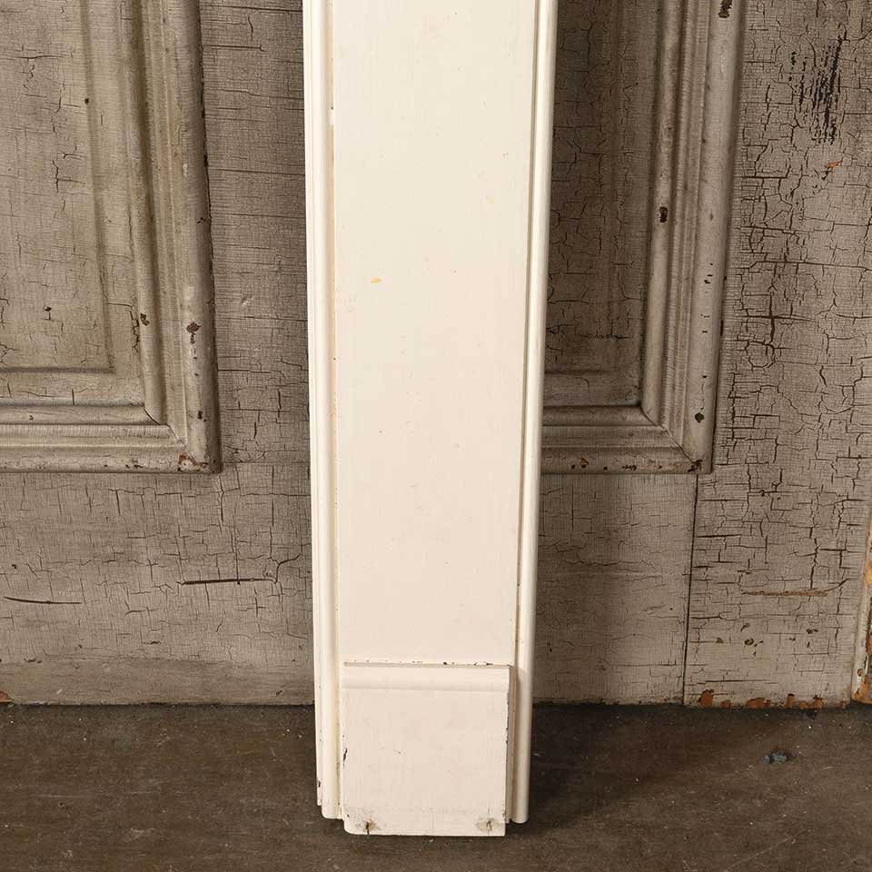 56x47 Antique Painted Wood Fireplace Mantel image 6