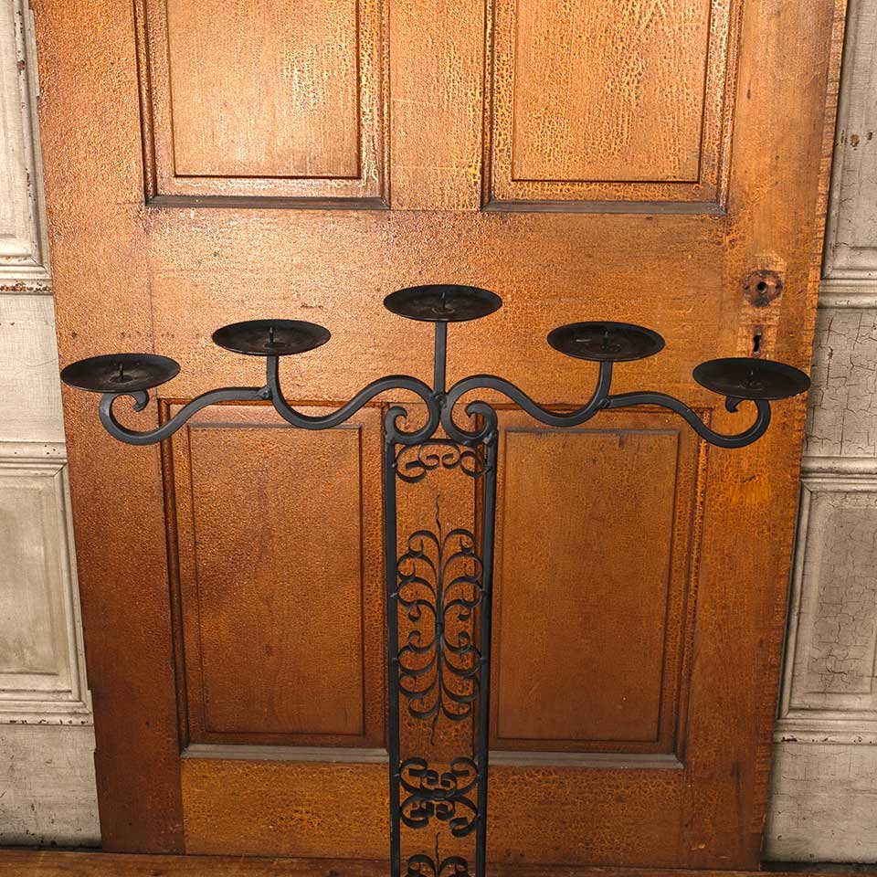 Painted Metal Candelabra Candle Stand image 5